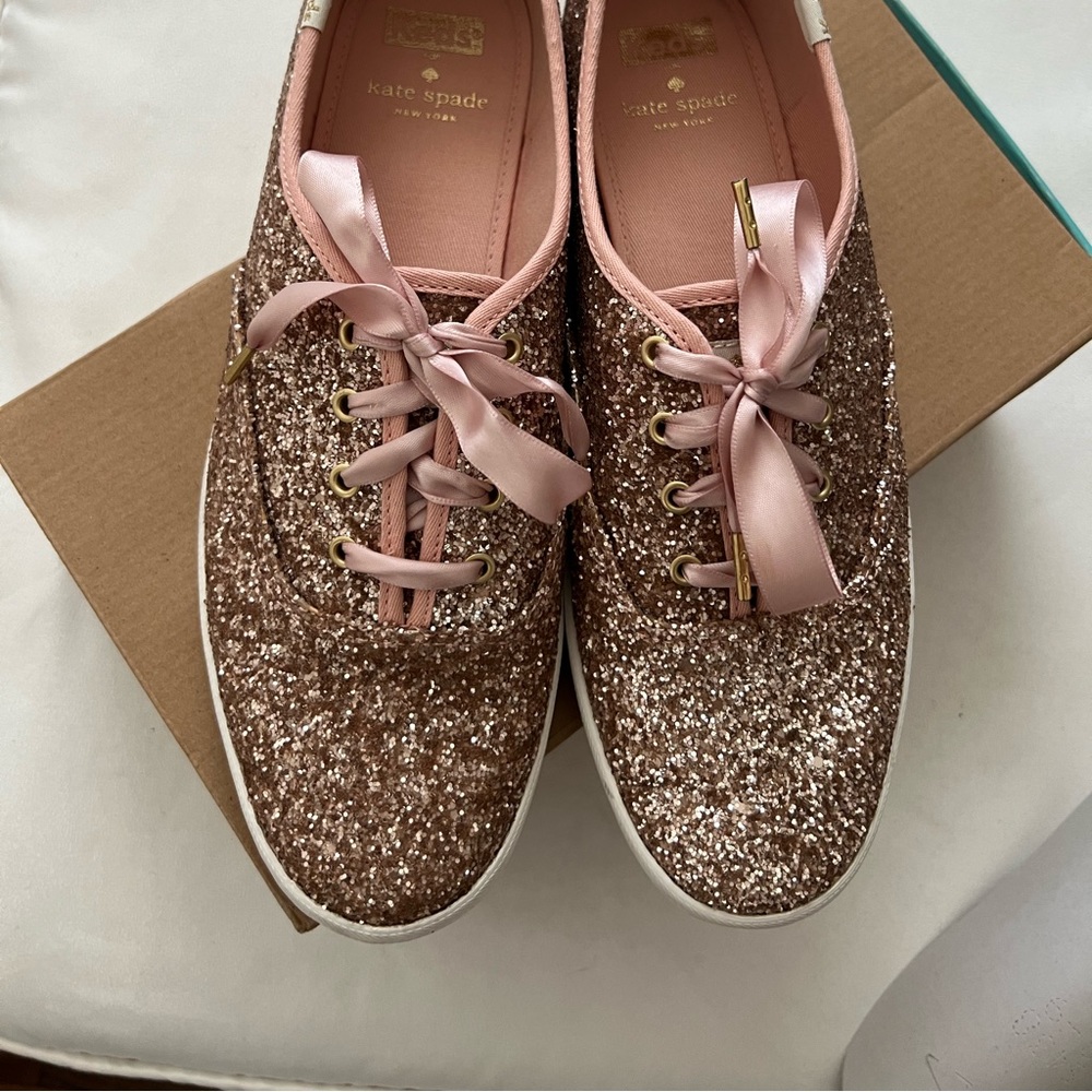 Kate Spade Keds Women’s Glitter Canvas Sneakers